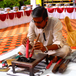 Fun activity weddings bangle making